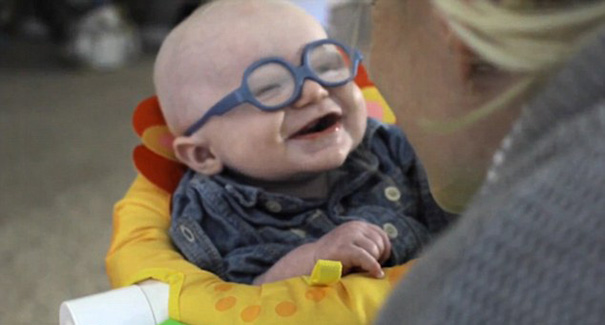 glasses baby sees mother first time smiles leopold wilbur reppond 3b